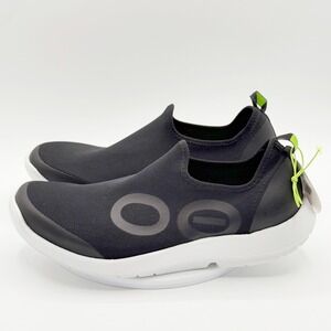 Oofos OOMG Sport Low Recovery Slip On Sneaker Size 10 Mens Black White NEW